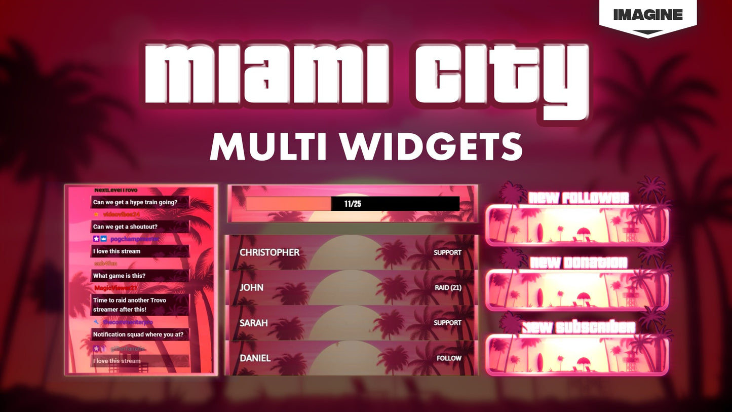 Miami City - Stream Overlay Package