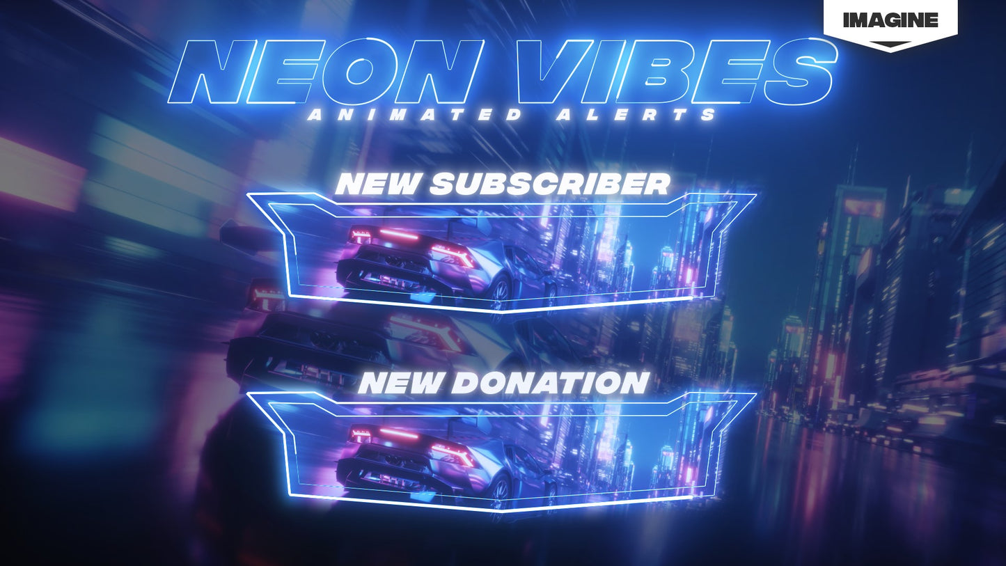 Neon Vibes - Stream Overlay Package 🚗💨